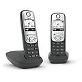 telefono cordless analogico con doppio ricevitore nero/argento vivavoce segreteria telefonica 20 min