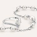 bracciale silver pearls argento rodiato perla sintentica collezione silver pearls bianco