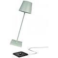 zafferano lampada poldina pro tavolo verde salvia art ld340g3
