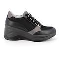 sneakers con zeppa da donna nero con zip taglia 35