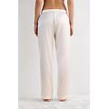 pantalone lungo in seta donna avorio taglia l