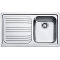 lavello 1 vasca con gocciolatoio a sinistra radar rrx 611 l 86 x l 50 cm argento