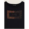 t-shirt donna stampa animalier e strass nero donna extra small