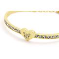bangle mickey mouse & friends acciaio dorato cristallo collezione mickey mouse & friends