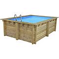 piscina rettangolare in legno caimans 4. 10 x 3. 00 x 1. 24 m