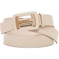 cintura in pelle bianco