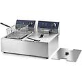 69466 friggitrice elettrica professionale doppia 12l 2x6l 2500w acciaio inox