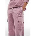 pantaloni cargo in canvas tinto capo dusky orchid direct dyed donna small