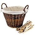 cesto portalegna rotondo marrone