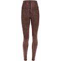 pantaloni push up wr. up superskinny vita alta effetto bleached french roast donna small