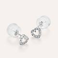 orecchini lobo claire oro bianco cubic zirconia collezione claire oro bianco