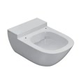 CERAMICA GLOBO stockholm wc sospeso senza brida fissaggio nascosto bianco lucido codice prod las04bi