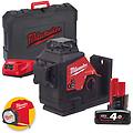 m12 3pl-401c livella laser verde a batteria 4ah a 3 linee 360°