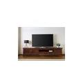 mobile tv in legno di acacia 260x40x55 laccato nougat oxford #1018