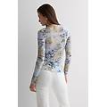 maglia manica lunga modal ultralight con cashmere stampa flowers donna floreale taglia s