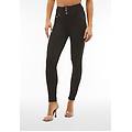 pantaloni n. o. w. skinny vita alta tessuto traspirante nero donna extra large