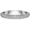 anello a fascia eternity diamanti creati in laboratorio 0 75 ct tw forma rotonda oro bianco 18 k 50