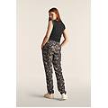 pantaloni regular fit in viscosa animalier con gamba dritta black zebra animalier donna extra large