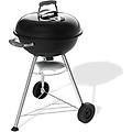 barbecue a carbone compact kettle griglia 47 cm treppiede con ruote nero
