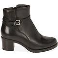 ankle boots neri in pelle tacco 6 cm