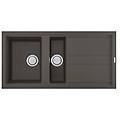 - lavello best 475 keratek plus 100x51 cm 1 vasca e vaschetta con gocciolatoio colore dove grey 93