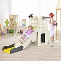 scivolo grande per bambini 6 in 1 con canestro palla lancio dell'anello e cannocchiale set da gioco