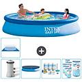 - piscina fuori terra in giro 366x366x76 cm blu include accessori coordinati cb15