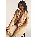 trench donna senza maniche con cintura in vita irish cream donna extra small