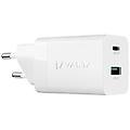 speed charger 38w gan pd usb-c 20w usb-a 18w bianco