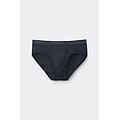 slip in microfibra con logo uomo blu taglia 3