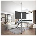 asta supporto per tv pavimento-soffitto per monitor 37''-70'' con ripiano