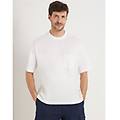 maglia girocollo a maniche corte in cotone easy living / bianco ottico / xxl bianco ottico