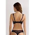 reggiseno a balconcino daniela pretty flowers donna nero taglia 2d