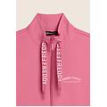 felpa zip e collo alto con fondo asimmetrico cashmere rose donna extra small