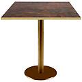 tavolo quadrato rome con bordi color ottone 70x70x75 cm (lxlxh) piano tavolo metallo arrugginito