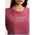 t-shirt cropped con spacchi laterali hawthorn rose donna medium