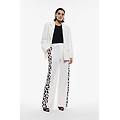 pantaloni ampi con stampa laterale animalier