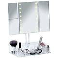 - specchio cosmetico con organizer fanano led