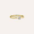 anello solitario diamotion oro giallo diamante collezione diamotion misura 52 oro giallo