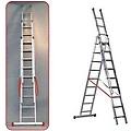 genia g250-3 3x7 gradini 5 m scala telescopica in alluminio altezza stimata operativa 5. 90