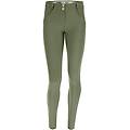 pantaloni push up wr. up in jersey drill ecosostenibile oil green donna medium
