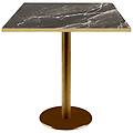 tavolo quadrato rome con bordi color ottone 70x70x75 cm (lxlxh) piano tavolo nero struttura ottone