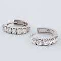 orecchini a cerchio toujours oro bianco cubic zirconia collezione toujours oro bianco