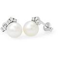 orecchini lobo gold pearls oro bianco perla d'acqua dolce diamante collezione gold pearls oro