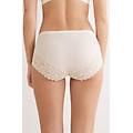slip vita alta in microfibra e pizzo donna naturale taglia 3