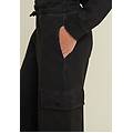 pantaloni cargo wide leg tinta a freddo black cold dyed donna extra small