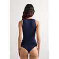 body spalla larga in fresh bamboo donna blu taglia m