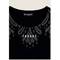 canotta in jersey con stampa floreale sulle spalle nero donna small
