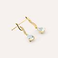orecchini pendenti am&eacute;lie oro giallo topazio cubic zirconia collezione am&eacute;lie oro
