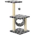 - albero per gatti e tiragraffi sisal 65 cm zampe stampate grigio